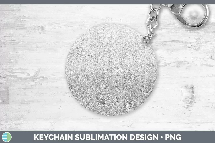 Glitter Ombre - 18 Black Keychain Sublimation Keyring Design