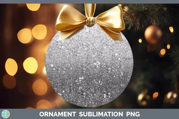 Glitter Ombre - 18 Black Ornament Sublimation Bauble Designs