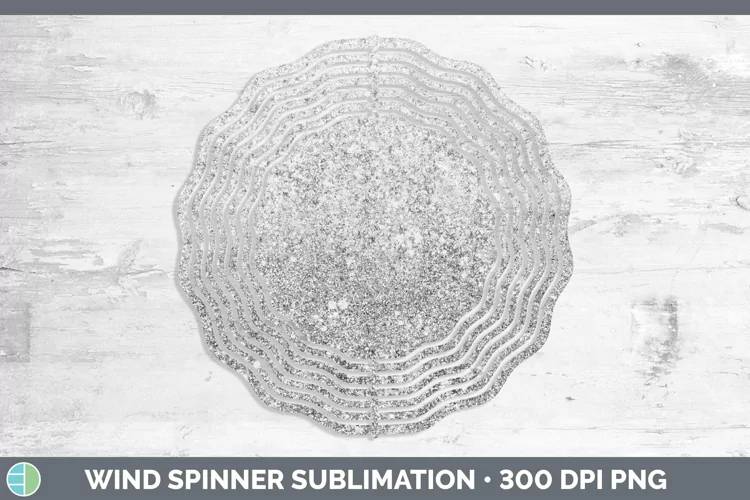 Glitter Ombre - 18 Black Wind Spinner Sublimation Spinner De