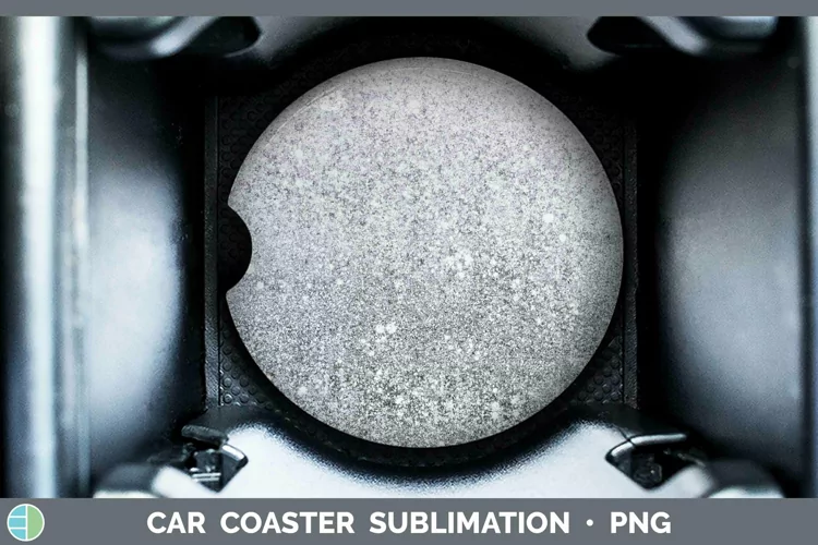 Glitter Ombre - 19 Slate Car Coaster Sublimation Coaster Des
