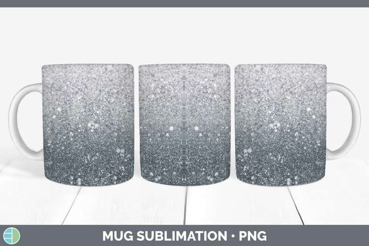 Glitter Ombre - 19 Slate Mug Wrap Sublimation Coffee Cup Des