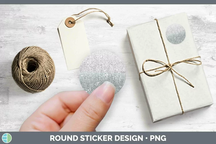 Glitter Ombre - 19 Slate Stickers | Round Labels Designs
