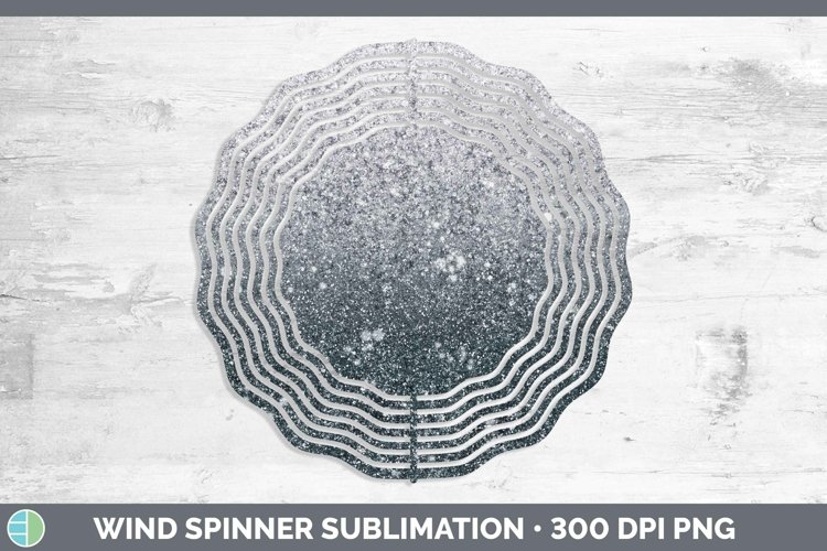 Glitter Ombre - 19 Slate Wind Spinner Sublimation Spinner De