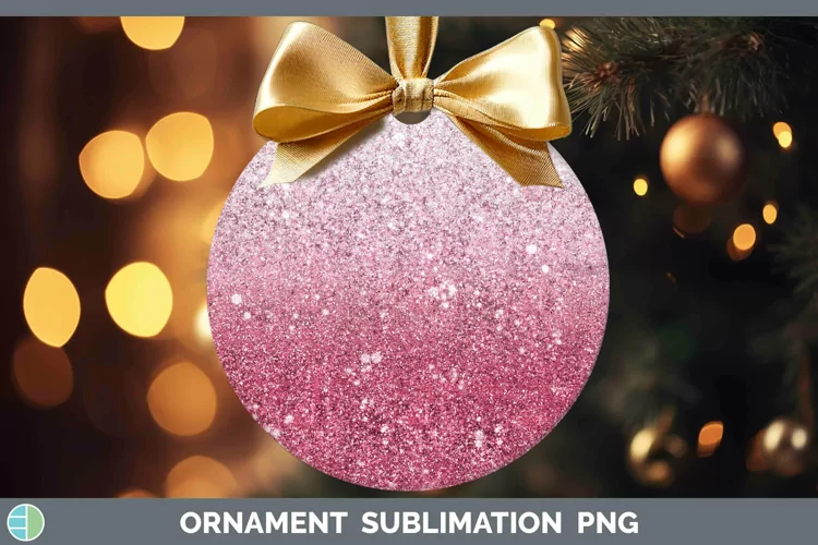 Glitter Ombre - 20 Pastel Ornament Sublimation Bauble Design