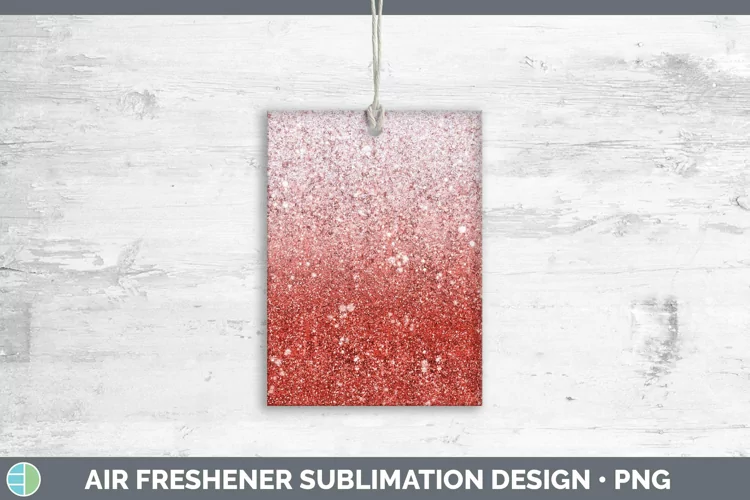 Glitter Ombre Rainbow Air Freshener Sublimation Car