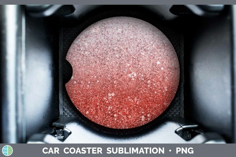 Glitter Ombre - 21 Rainbow Car Coaster Sublimation Coaster D