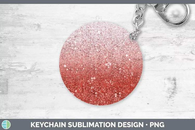 Glitter Ombre - 21 Rainbow Keychain Sublimation Keyring Desi