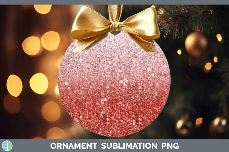 Glitter Ombre - 21 Rainbow Ornament Sublimation Bauble Desig