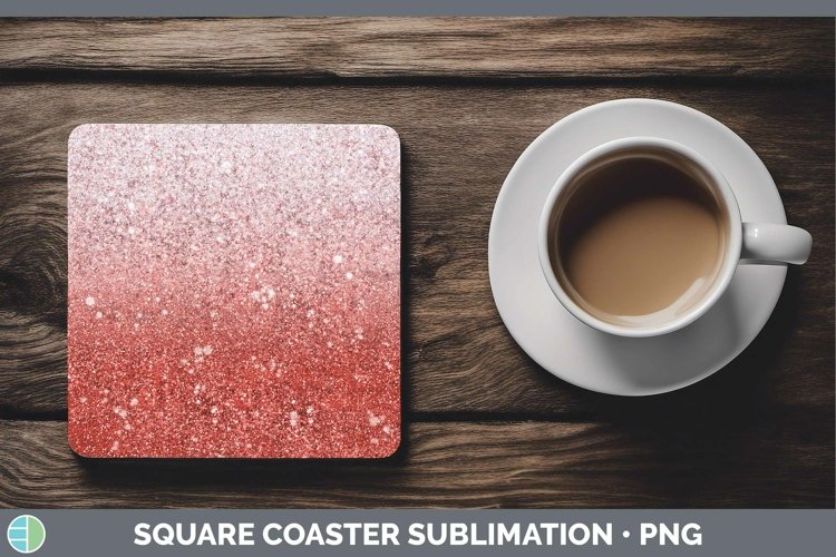 GorgeousGlitter Ombre Square Coaster design.