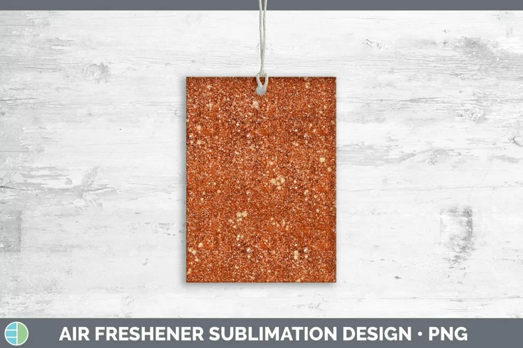Glitter Orange Air Freshener Sublimation Car Freshener Desig