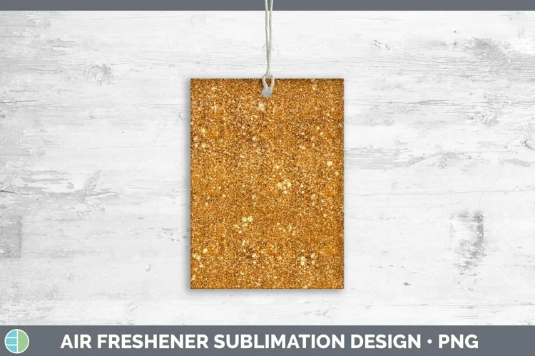 Glitter Orange Air Freshener Sublimation Car Freshener Desig