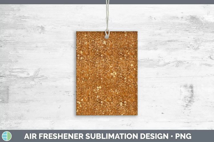 Glitter Orange Air Freshener Sublimation Car Freshener Desig