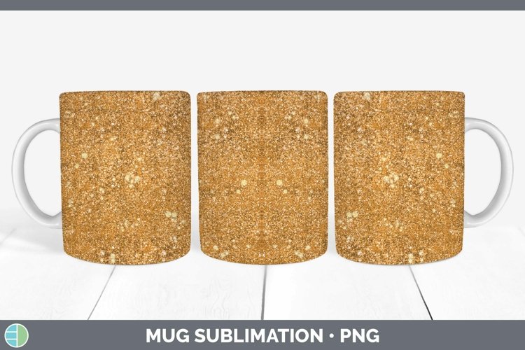 Glitter Orange Mug Wrap Sublimation Coffee Cup Designs