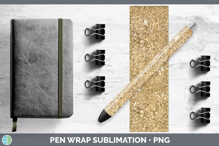 Glitter Orange Pen Wrap Sublimation Epoxy Pen Designs