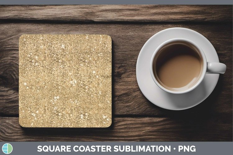 Glitter Orange Square Coaster Sublimation Coaster Designs