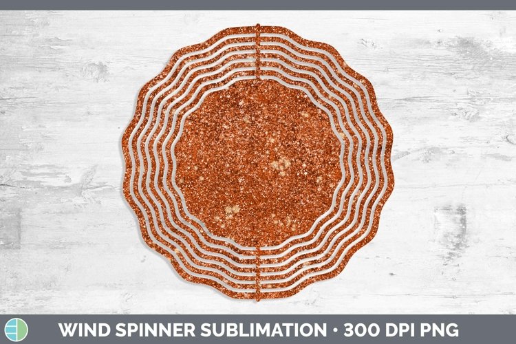 Glitter Orange Wind Spinner Sublimation Spinner Designs