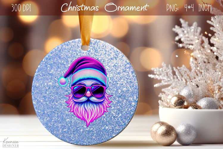 Christmas Iridescent Ornament|Neon Round Ornament