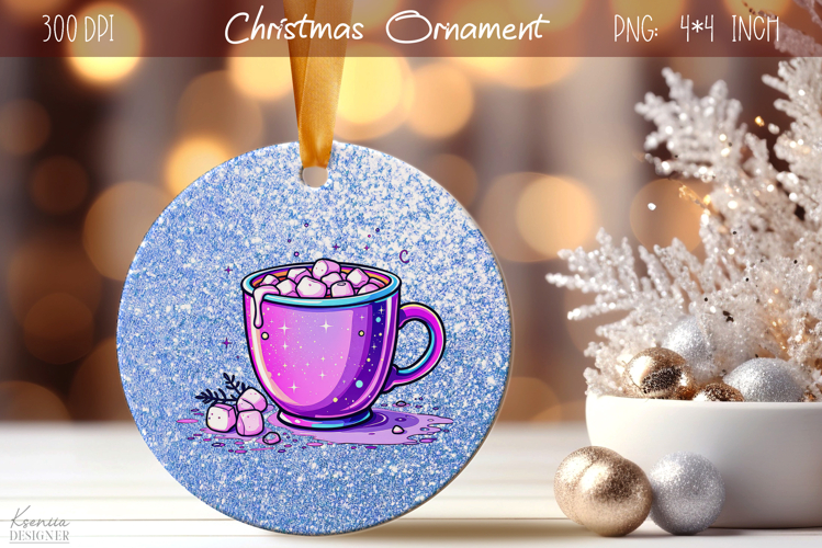Christmas Iridescent Ornament|Neon Round Ornament