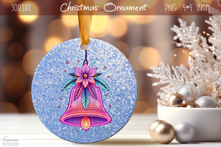 Christmas Iridescent Ornament|Neon Round Ornament