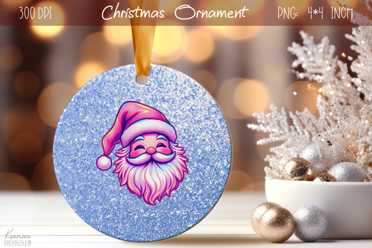 Christmas Iridescent Ornament|Neon Round Ornament
