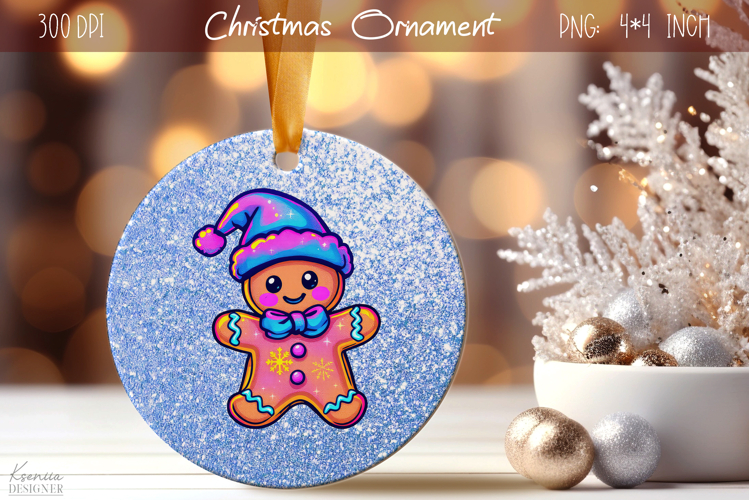 Christmas Iridescent Ornament|Neon Round Ornament