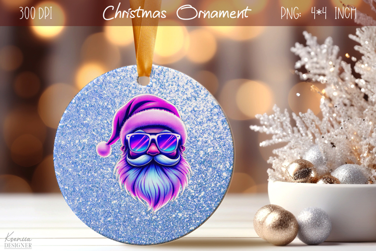 Christmas Iridescent Ornament|Neon Round Ornament
