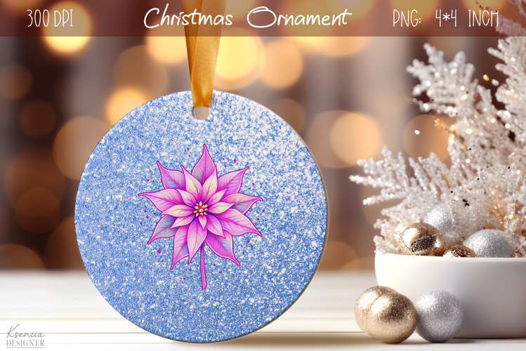 Christmas Iridescent Ornament|Neon Round Ornament