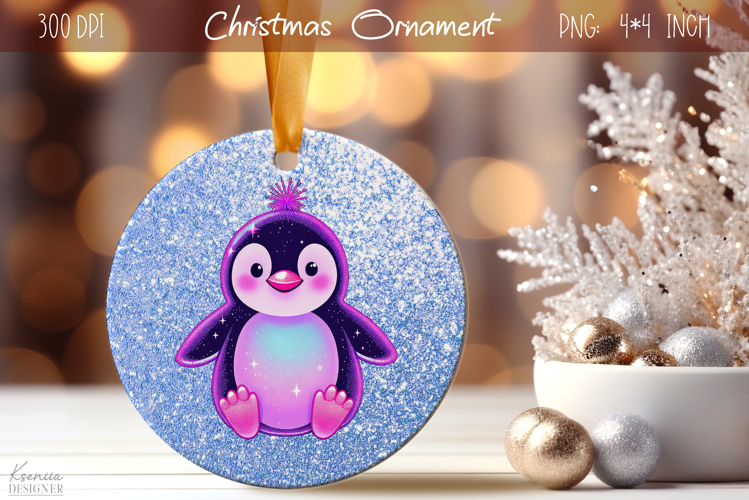Christmas Iridescent Ornament|Neon Round Ornament