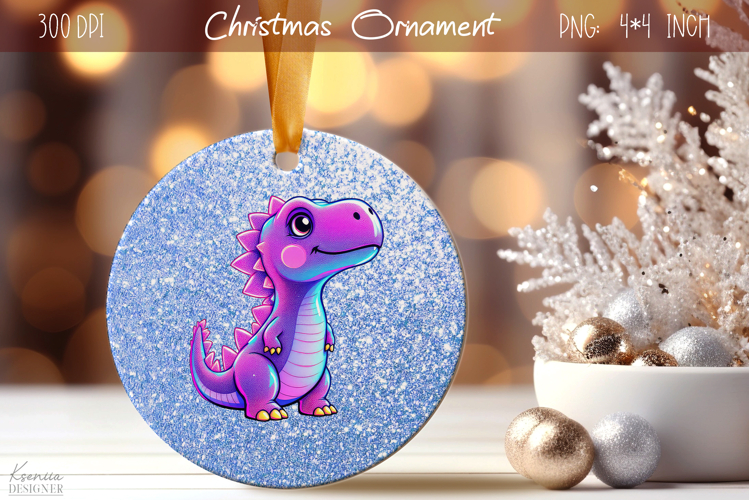 Christmas Iridescent Ornament|Neon Round Ornament