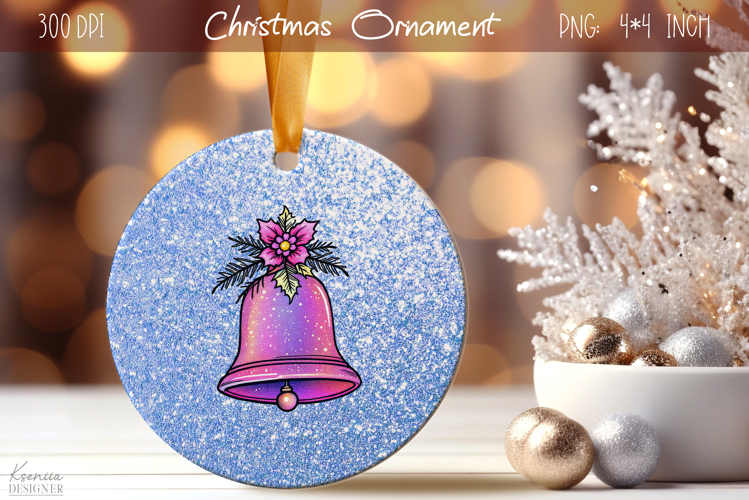 Christmas Iridescent Ornament|Neon Round Ornament