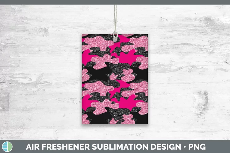 Glitter Pink Camo Air Freshener Sublimation Car Freshener De