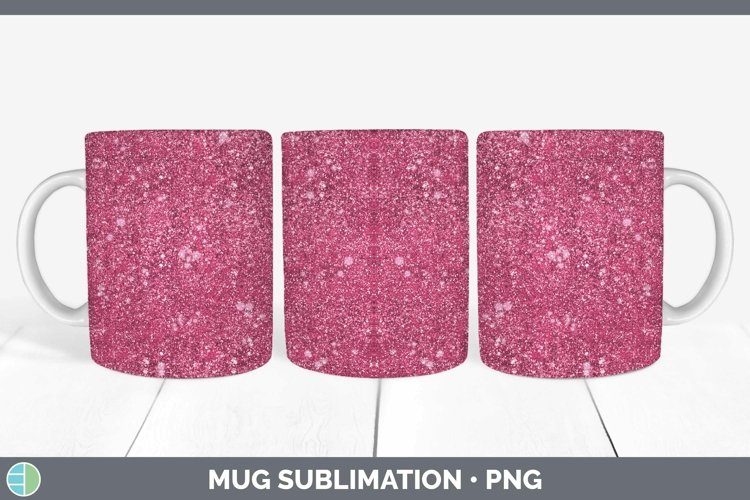 Glitter Pink Mug Wrap Sublimation Coffee Cup Designs