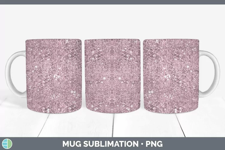 Glitter Pink Mug Wrap Sublimation Coffee Cup Designs