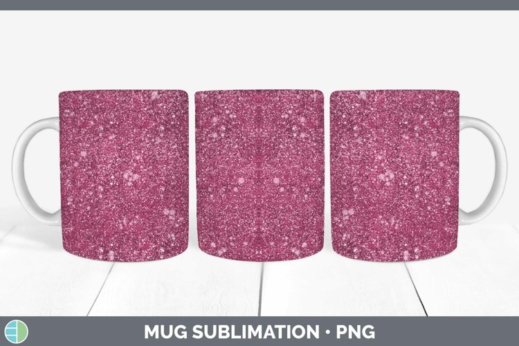 Glitter Pink Mug Wrap Sublimation Coffee Cup Designs