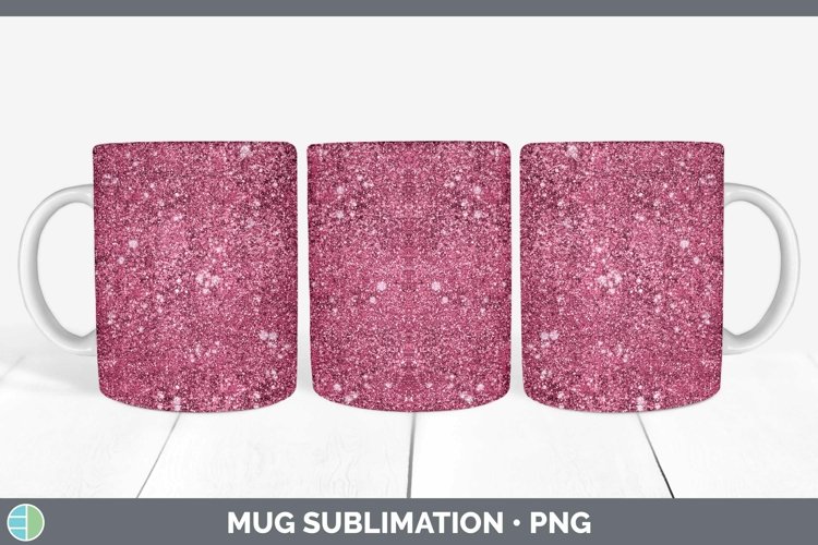 Glitter Pink Mug Wrap Sublimation Coffee Cup Designs