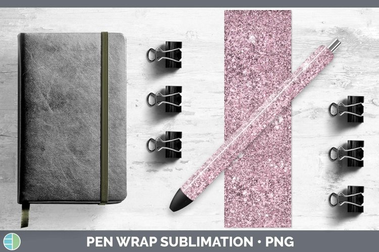 Glitter Pink Pen Wrap Sublimation Epoxy Pen Designs