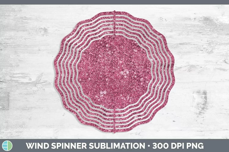 Glitter Pink Wind Spinner Sublimation Spinner Designs