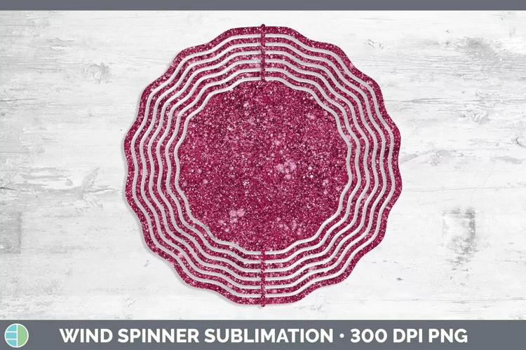Glitter Pink Wind Spinner Sublimation Spinner Designs