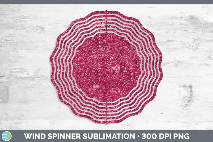 Glitter Pink Wind Spinner Sublimation Spinner Designs