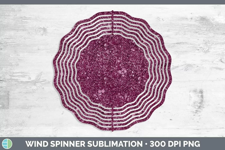Glitter Pink Wind Spinner Sublimation Spinner Designs