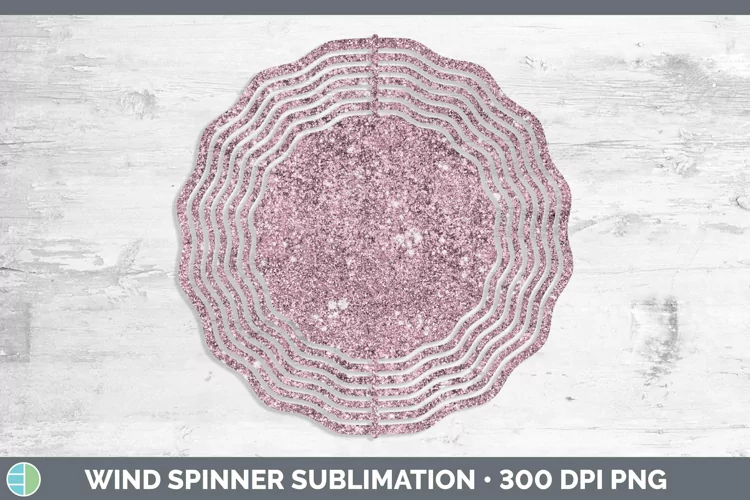 Glitter Pink Wind Spinner Sublimation Spinner Designs