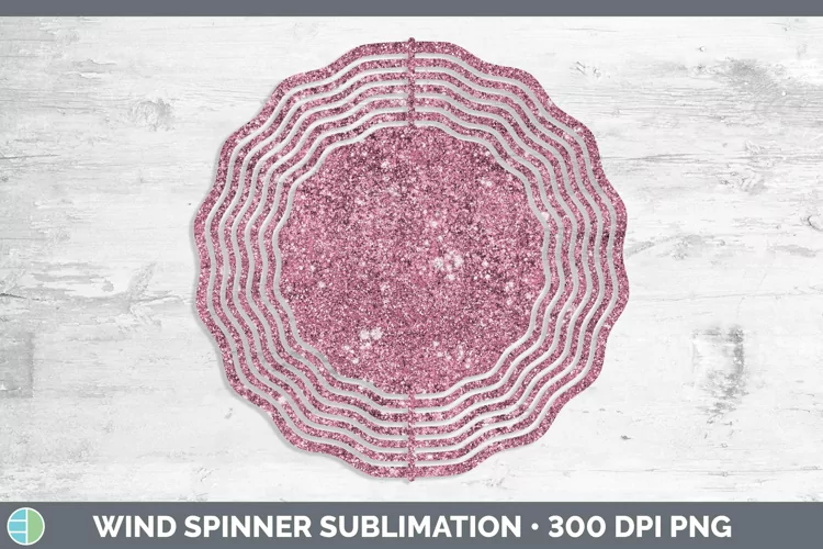 Glitter Pink Wind Spinner Sublimation Spinner Designs