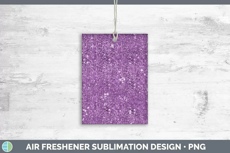 Glitter Purple Air Freshener Sublimation Car Freshener Desig