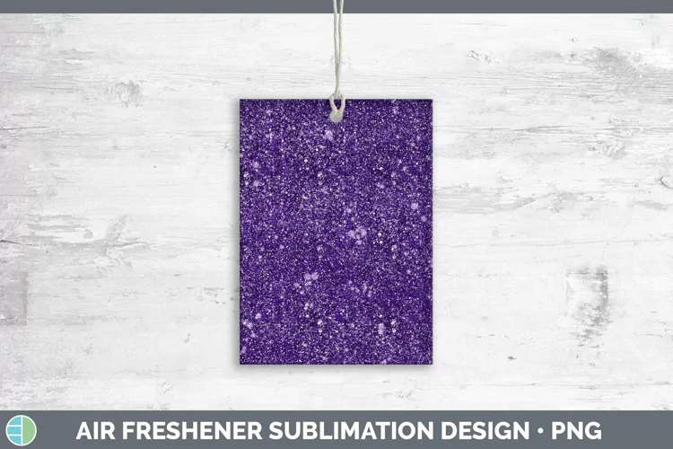 Glitter Purple Air Freshener Sublimation Car Freshener Desig