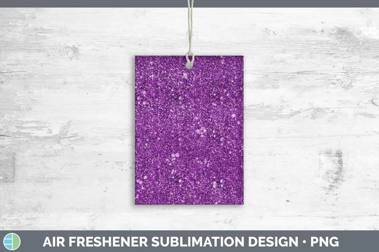 Glitter Purple Air Freshener Sublimation Car Freshener Desig