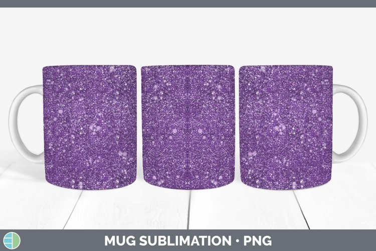 Glitter Purple Mug Wrap Sublimation Coffee Cup Designs