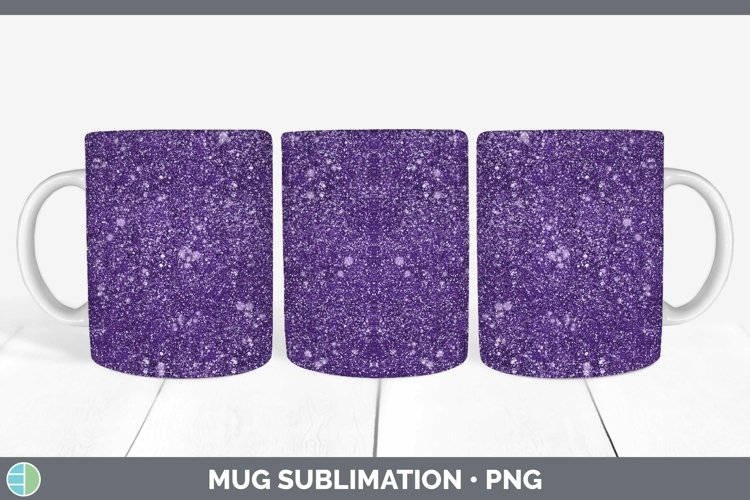 Glitter Purple Mug Wrap Sublimation Coffee Cup Designs