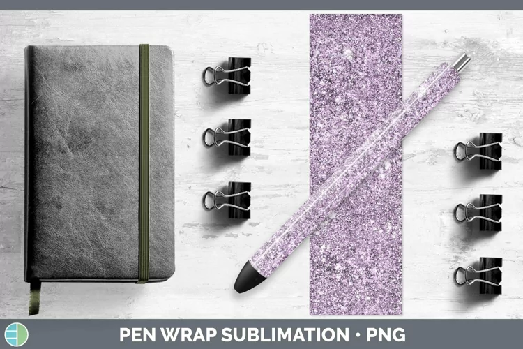 Glitter Purple Pen Wrap Sublimation Epoxy Pen Designs