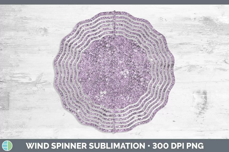 Glitter Purple Wind Spinner Sublimation Spinner Designs