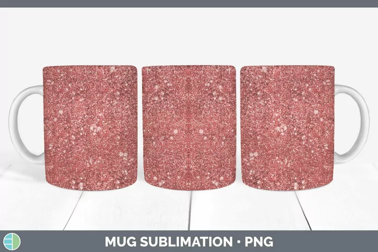 Glitter Red Mug Wrap Sublimation Coffee Cup Designs